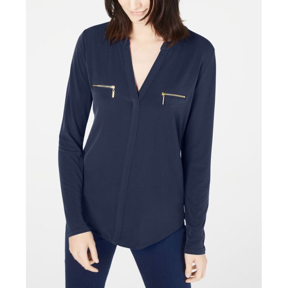 INC International Concepts Plus Size Zip-Pocket Top